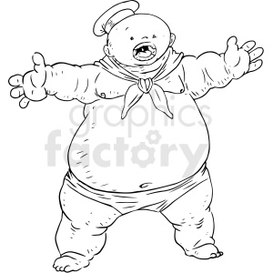 big boy vector tattoo design