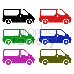 electric van vector clipart