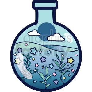 bottle sea vector clipart