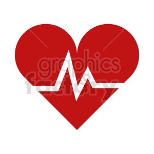 ekg heart vector clipart