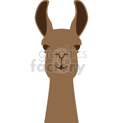 lama head vector clipart