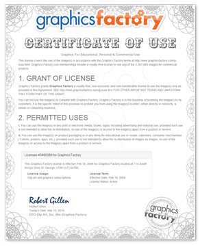 Printable Usage License