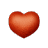 A beating red heart, with a letter j fading in and out.
