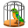 small animated bird cage icon