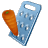 A carrot being shredded on a shredder