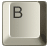 This gif animation shows a keyboard letter b button being pressed down