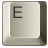 This gif animation shows a keyboard letter e button being pressed down