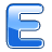 This animated gif shows the letter e in blue, with liquid swishing around inside it