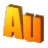 animated chemical element symbol Au icon