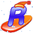 This animated GIF is the letter r going down a slope on a snowboard. It is also wearing a yellow and red hat