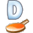 This animated GIF shows the letter d being tapped up and down on a table tennis bat
