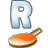 This animated GIF shows the letter r being tapped up and down on a table tennis bat