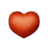A beating red heart, with a letter a fading in and out.