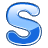 This animated gif shows the letter s in blue, with liquid swishing around inside it