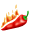   hot fire pepper red Animations Mini Food  
