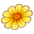 Animated spinning yellow daisy
