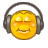   smilies emoticons face faces smilie music head phones Animations Mini Smilies  