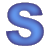 This gif animation is the letter s , which zooms in and then explodes, before resettings and starting again