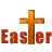 Animated Gold Shinning Easter Cross