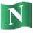 This gif shows a colored animated flag with the letter n in it