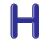 This animated gif is the letter h starting off solid, and melting into a puddle on the floor