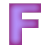 This gif animation is the letter f , which zooms in and then explodes, before resettings and starting again