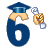 This animated gif is the number 6. It has a graduation hat on and is moving side to side. It is holding its graduation papers in a hand that is floating and not attached to the body