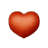 A beating red heart, with a letter b fading in and out.