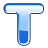 This animated gif shows the letter t in blue, with liquid swishing around inside it
