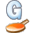 This animated GIF shows the letter g being tapped up and down on a table tennis bat