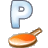 This animated GIF shows the letter p being tapped up and down on a table tennis bat