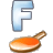 This animated GIF shows the letter f being tapped up and down on a table tennis bat