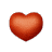 A beating red heart, with a letter s fading in and out.