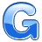 This animated gif shows the letter g in blue, with liquid swishing around inside it