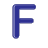 This animated gif is the letter f starting off solid, and melting into a puddle on the floor