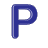 This animated gif is the letter p starting off solid, and melting into a puddle on the floor