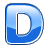 This animated gif shows the letter d in blue, with liquid swishing around inside it