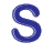 This animated gif is the letter s starting off solid, and melting into a puddle on the floor