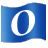 This gif shows a colored animated flag with the letter o in it