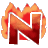 This animated gif shows the letter n, with flames behind it and the letter semi-transparent so you can see the fire through it