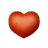 A beating red heart, with a letter c fading in and out.