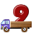This animated GIF is a flatbed truck with the number 9 bouncing on top of it