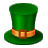 Medium sized animated green leprechaun hat