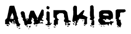 The image contains the word Awinkler in a stylized font with a static looking effect at the bottom of the words