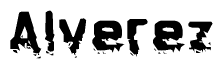 The image contains the word Alverez in a stylized font with a static looking effect at the bottom of the words