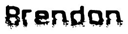 The image contains the word Brendon in a stylized font with a static looking effect at the bottom of the words