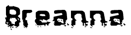 The image contains the word Breanna in a stylized font with a static looking effect at the bottom of the words