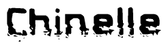 The image contains the word Chinelle in a stylized font with a static looking effect at the bottom of the words