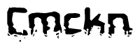 The image contains the word Cmckn in a stylized font with a static looking effect at the bottom of the words