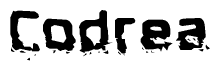 The image contains the word Codrea in a stylized font with a static looking effect at the bottom of the words